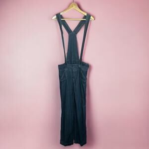 Lux Women's Denim Suspender Overall Jumpsuit Wide Leg 26